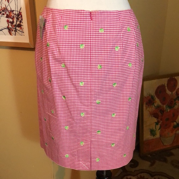Vintage TALBOTS size 12 P STRETCH Gingham Pink White Plaid
Embroidered LIME NEW - Picture 4 of 15